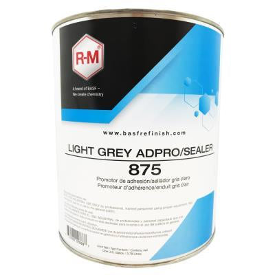 Can of R-M Light Grey Adpro Sealer 875 on a white background