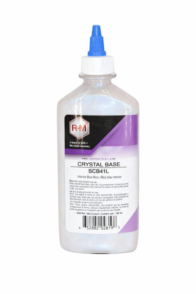 Bottle of RM Crystal Base on a white background