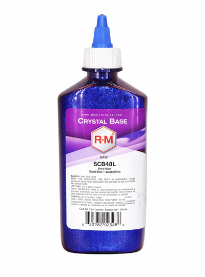 Bottle of RM Crystal Base on a white background