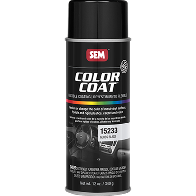SEM 15233 – Color Coat™ Flexible Coating, Gloss Black (16 oz Aerosol)