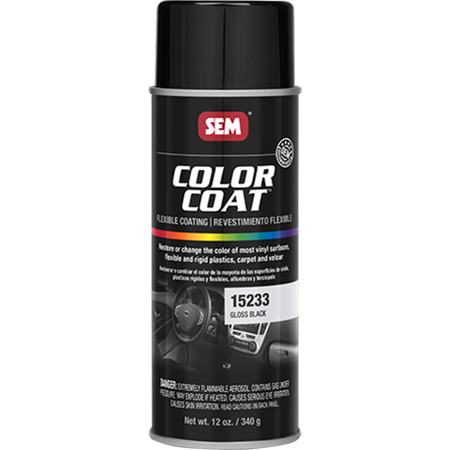 SEM 15233 – Color Coat™ Flexible Coating, Gloss Black (16 oz Aerosol)