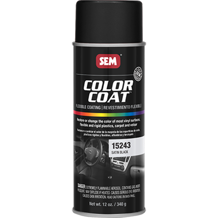 SEM 15243 – Color Coat™ Flexible Coating, Satin Black (16 oz Aerosol)