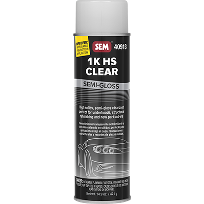 SEM 40913 – 1K HS Semi-Gloss Clear Coat (16 oz Aerosol)