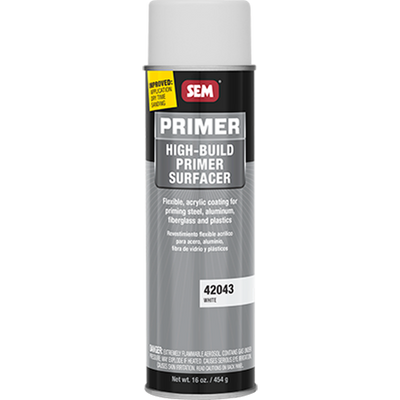 SEM 42043 – High-Build Primer Surfacer, White (16 oz Aerosol)