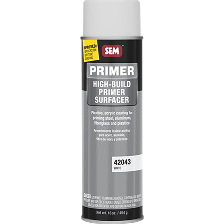 SEM 42043 – High-Build Primer Surfacer, White (16 oz Aerosol)