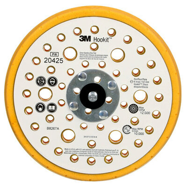 3M 20425 - 6" Clean Sanding Disc Pad