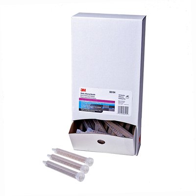 Box of 3M mixing nozzles on a white background