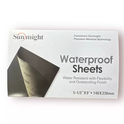 SUNMIGHT 07224 - 2500 Grit Waterproof Sandpaper Sheets 5.5in x 9in (50 Pcs)