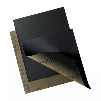 SUNMIGHT 08118 - 600 Grit Waterproof Sandpaper Sheets 9in x 11in (50 Pcs)